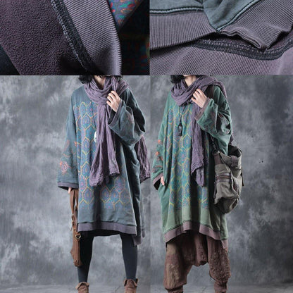 Sukienka z Domieszką Bawełny - Oversize'owy Krój & Okrągły Dekolt